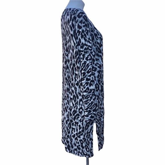 NWT Sweet Romeo leopard print jersey knit open cardigan size Large - Picture 4 of 8